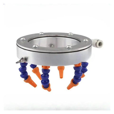 Heavy Duty Spindle Cooling Ring For CNC Machines With Hella Efficient 360 Degree Coolant Spray System Crushes Heat While Keeping Your Work Rig Spotless And Cool At 105 Mm Diameter, featuring 360 coolant nozzles.