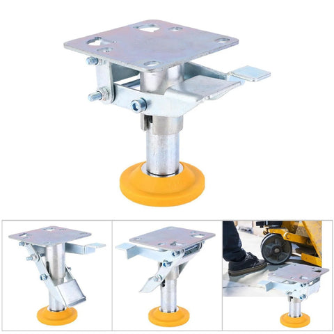 Heavy Duty Floor Lock For Carts With Adjustable Height Trolley Brake Manganese Steel Construction Supports Up To 220 Lbs TPU Pad