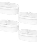 Four Pack Replacement Water Filter Set For Water Drop WD PF 01A Plus, white filters for pitchers, shown in a four-count arrangement.