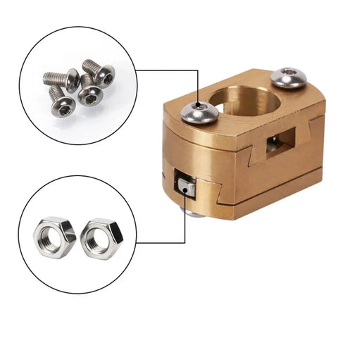 Level Up Your 3D Printer With Premium Brass Oldham Coupler 2 Pack For Ender 3 CR10 Z Axis To Banish Jiggles Improve Motion On T8 Lead Screws Prevent Radial Slip Save On Reprints Anytime Boosting Print Quality For Better Results Today, brass coupler with screws and nuts