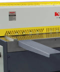 Tough As Nails Electric Metal Shear 49 Inch Cutting Width Snappily Cuts 11 Ga Plate showing control panel and cutting section.