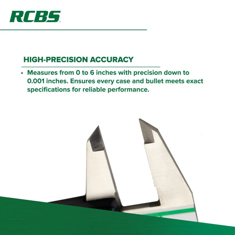 Digital Calipers 0 To 6 Inch For Reloading, Accurate Case And Cartridge Measurements, Precision Digital Caliper For Full Length Sizing, Reliable Tool For Handloaders And Ammo Crafters, Great For 280 Remington