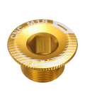 Golden M18 Aluminum Alloy Crank Cover Screw For Bicycle Crankset Arm Bolt And Chainwheel Screws Heavy Duty Fixing Bolt For Mountain Bikes Pro Grade Rust Resistant 7075 Grade