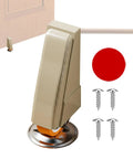 Heavy Duty Gate Support Wheel Quietly Fixes Sagging Wood Doors With Smooth Rolling Caster shown with screws and a mounting bracket.