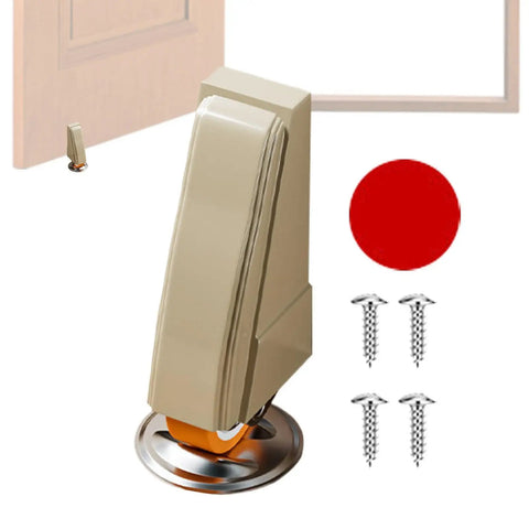 Heavy Duty Gate Support Wheel Quietly Fixes Sagging Wood Doors With Smooth Rolling Caster shown with screws and a mounting bracket.