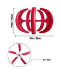 400W Wind Turbine Generator Kit for Home and Marine Use Vertical Axis Wind Generator dimensions and design view