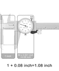 Precision Dial Caliper And Micrometer Kit Pro Grade With Stainless Steel Ruler 0-6 Inch Range 0.001 Inch Accuracy