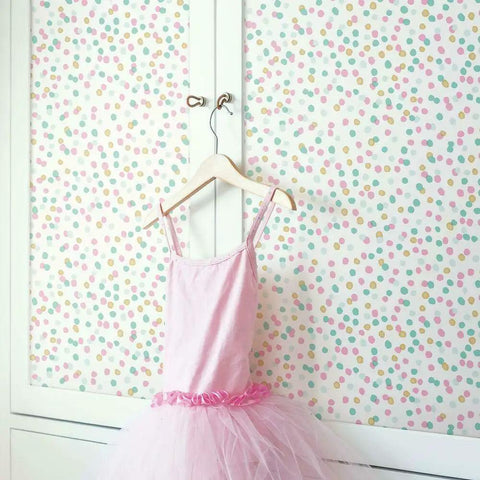 Pink And Blue Glitter Confetti Peel And Stick Wallpaper Sample For Quick, No Fuss Decor, No Water Or Paste Needed, Totally Rem...