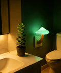 4 Pack Mushroom Night Lights Plug In Sensor Lamps With Auto On Off In The Dark Color Changing LED Night Lights in bathroom