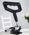 Rock Solid Carbon Steel Heat Press Handle Replacement Fixture with Quick Clamping Lever on table