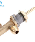 Low Pressure LPG Propane Patio Heater Gas Control Valve Kit With Three Eighth Inch Flare Inlet And Outlet For Fire Pit Grill And Fireplace Repairs Durable Brass And Plastic Assembly For Gas Appliances brass and plastic valve.