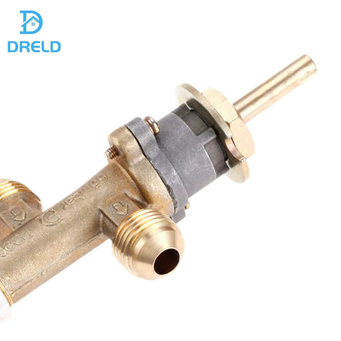 Low Pressure LPG Propane Patio Heater Gas Control Valve Kit With Three Eighth Inch Flare Inlet And Outlet For Fire Pit Grill And Fireplace Repairs Durable Brass And Plastic Assembly For Gas Appliances brass and plastic valve.
