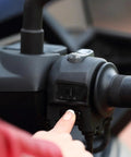 Close-up of Durable Motorcycle Handlebar Turn Signal Switch With Ergonomic Design And Highly Sensitive Operation For Safe Riding