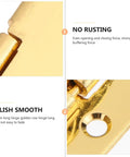 Gold Cabinet Hinges 190mm Heavy Duty Built Tough 2 Pack For Kitchen Cupboards And Furniture Doors close-up detail view