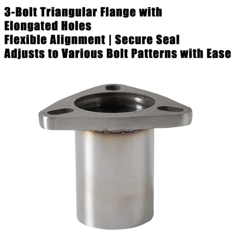 Need To Fix That Rattle This Universal Semi Direct Fit Exhaust Converter Pipe with 3-bolt flange for secure seal and flexible alignment.