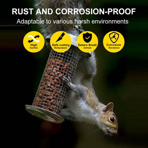 Squirrel climbing heavy duty 4 inch by 10 foot wire mesh roll built tough galvanized and PVC vinyl coated hardware cloth