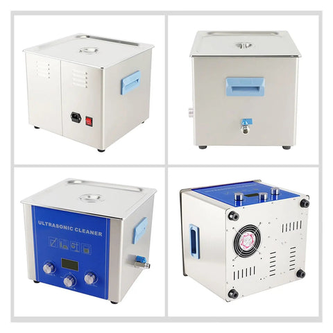 Hualuck 10L Ultrasonic Cleaner Machine With Heater And Degas Function Digital Timer Touch Control For Lab Medical Parts Jewelry Glasses Oil Degreaser Rust Removal Easy Operation Led Display, stainless steel design.