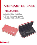 Open and closed Durable Protective Case For Electronic Micrometers 3734 And 734 Series with impact resistant build.