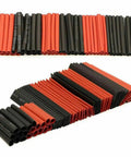 Dope 328 Pieces Heat Shrink Tubing Kit With 7 Sizes Polyolefin Cable Sleeves For Tough Wire Wraps And Flame Retardant Electrical Repairs For Engine Bays Sick For Quick Fixes Without Breaking The Bank Or Damaging Connectors, 328-piece black and red heat shrink tubes