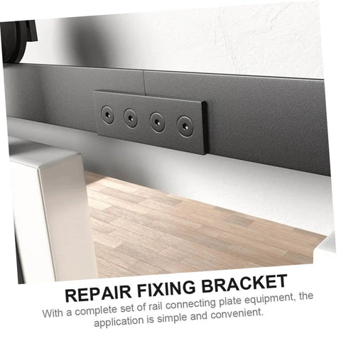 Installed Track Splicing Connector For Barn Door Track With Flat Bracket No Fuss Smooth Operation Hardware Heavy Duty