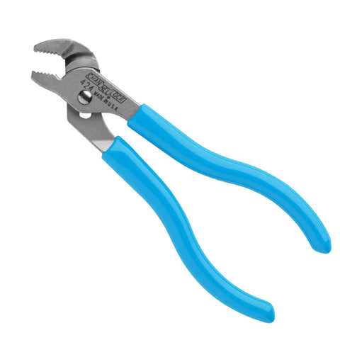 4.5 Inch Slip Joint Pliers With Straight Jaw Tongue And Groove Hardened Steel Construction PERMALOCK Fastener Blue Grips