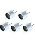 Five Pack RT Split Ultrasonic Transducer Sensor Probes, 16mm Diameter, 40KHz Ultrasonic Sensor For Motion Detection on white background