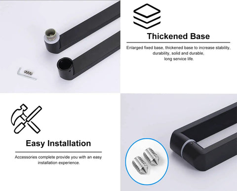 Door Pull Handle Modern Barn Door Kit With Slick Matte Black Finish For Wood And Interior Doors 37 Inch Length Push Pull Bar Handle