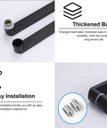 Door Pull Handle For Barn Doors, Modern Black Matte Push Pull Hardware, Slick Dope Look For Wood Doors, Hotel Hall Kitchen Shower Bar Handle, 29 Inch Length, Durable Stainless Steel, Easy 2-Hole Installation features a thickened base and easy installation with included accessories.