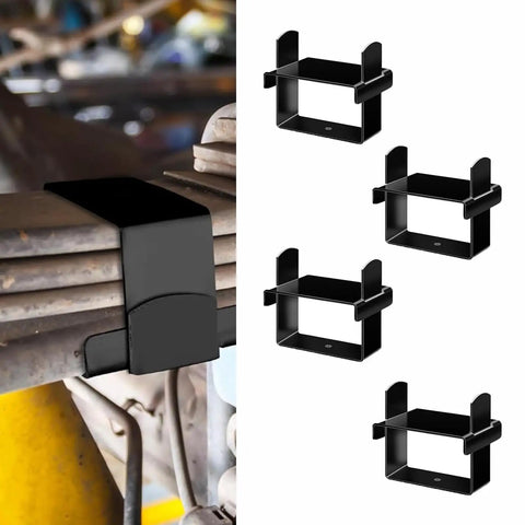 Upgrade Your Ride With These Tough 4 Piece Stainless Steel Leaf Spring Clamp Kit Heavy Duty 2.5 Inch Wide Design Boosts Axle Torque And Stability Perfect Trucks Trailers Campers Black No Rust Guaranteed leaf spring clamp on truck axle