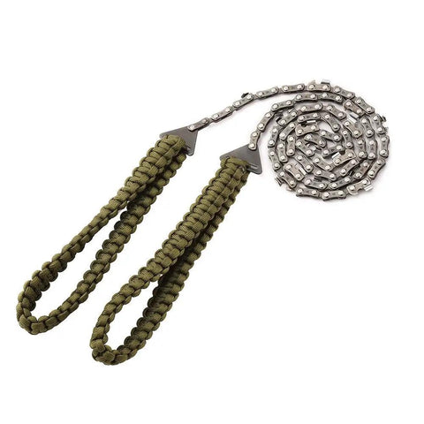 Pocket Chainsaw With Paracord Handle 36 Inch Folding Chain Saw With 16 Teeth For Quick Wood And Tree Cutting Emergency Survival Gear For Camping Backpacking Hiking And Hunting Ultra Lightweight Portable Hand Saw For Outdoors