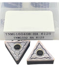 Turning Inserts Set 10Pcs For External Lathe Tool TNMG160404HA TNMG160408HA Beefy Fast Cutting Carbide For Hard Steel Crafting Wear Resistant And Heat Resistant Coated Inserts With Multi Layer Coating For Ultra Smooth Finishing., TNMG160408-HA carbide triangle inserts in storage box
