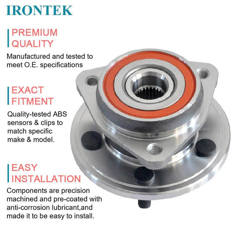 Front Wheel Bearing And Hub Assembly For Jeep Wagoneer Wrangler Budget Friendly Fit 1990 1995 1997 1998 Cherokee 1990 1998