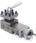 Heavy Duty Cast Iron Lathe Tool Holder With Quick Change Tool Post And Precision Cross Slide Compound Featuring Scaled Handwheel