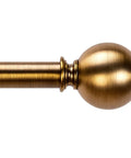 Antique Brass Curtain Rod Set 1 Inch Heavy Duty Adjustable Drapery Rods 18 To 88 Inches With Round Finials For Windows 24 To 80 Inches Built To Last