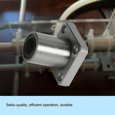 Aopin LMK10UU linear ball bearing with square flange, 10mm bore, 19mm outer diameter, SAE52100 carbon steel