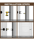Installation steps for Premium Stainless Steel Door Ball Catch 10 Or 15 Pack Top Mount Closet Latch Hardware Set with adjustable clamp.
