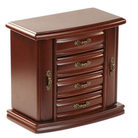 Jewelry box with antique brass mini drawer pulls set of 10 for jewelry boxes and small cabinets arch shape hardware 1.69 x 0.43 inches with 30 mm hole spacing zinc alloy rust resistant durable decorative ideal for tiny drawers and cabinet decoration.