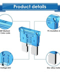 Close-up view of a blue 15A fuse from 304 Piece Fuse Assortment Kit With 3A To 40A Standard And Low Profile Fuses Heavy Duty Go To Puller Circuit Tester Must Have For RV Marine And Truck Electrical Systems Aluminum Construction