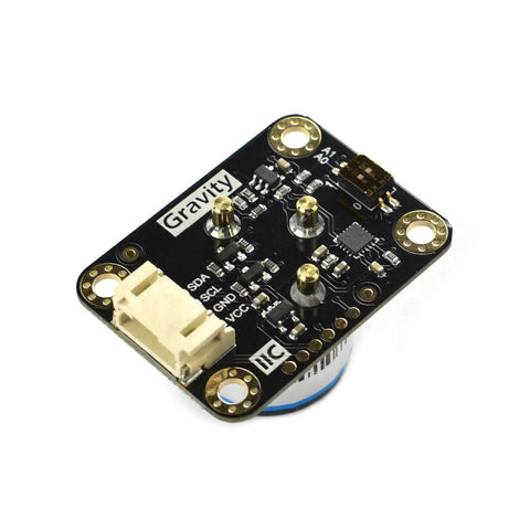 Plug And Play I2C O2 Oxygen Sensor Module For Arduino ESP32 Raspberry Pi showing top view with circuit details