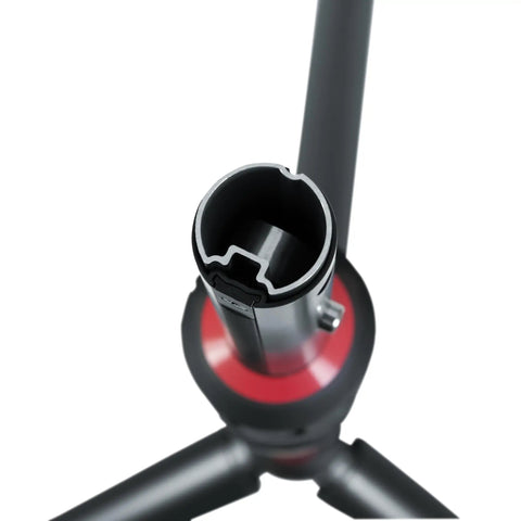 Close-up of the LiftEEZ piston mechanism in Pro Grade Heavy Duty Speaker Stand Set With LiftEEZ Self Raising Piston, 2 Pack Tripod Stands