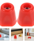 Two Pack Stainless Steel Replacement Nuts For Fencing Gear And Sabres Threaded Fencing Accessories in bright red color
