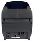 Heavy Duty Dual Sided ID Card Printer Boasting 300DPI Dye Sublimation Power And Zero Hassle Straight Plug Play USB Ethernet Access, back view showing ports.