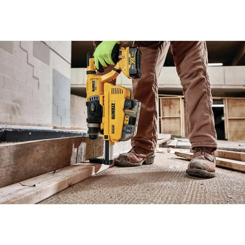 Dust Extractor For Rotary Hammer With D-Handle, 1-1/8 Inch Bit, Three Replaceable Nozzle Heads, Supports Up To 1 Inch Bits, 1.5 Inch Shoulder, Small Diameter Bits 0.5 Inch, Up To 10 Inch Bit Length, Quick Release Assembly