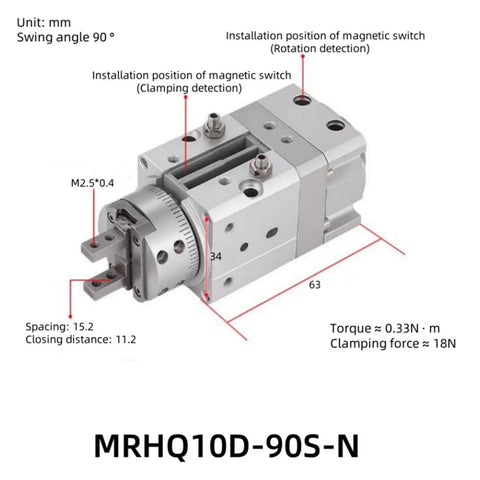 Solid Rotary Swing Finger Cylinder Gripper Act Like A Smooth Operator While Delivering Knockout Grip Strength As A Heavy Duty Pneumatic Actuator.