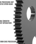 Close-up of CNC-machined 48P High-Precision POM Spur Gear Set for Sakura RC cars, showcasing ultra-smooth operation and precision.
