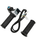 Brushed 36V 25A Ebike Controller And Twist Throttle Kit With Real Time Battery Display And Locking Handle, black grips and connectors
