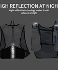 Ultralight Hydration Vest Backpack With 1.5L Water Reservoir, reflective straps, breathable nylon and 3D mesh panels