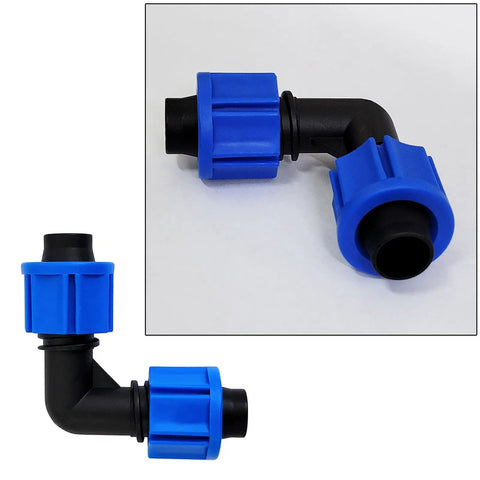 40-Piece Drip Irrigation Coupling Set With Four Connector Types Blue Universal Joint Fittings For 5/8 Inch Tubing Leak-Proof Plastic