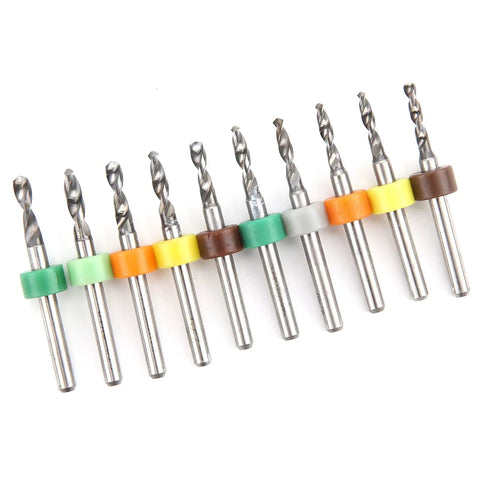 10 Piece Micro Twist Bits Straight Handle Tungsten Steel Drill Bit Set For PCB Repair Mini Circuit Board Bits 2.1 To 3.0mm