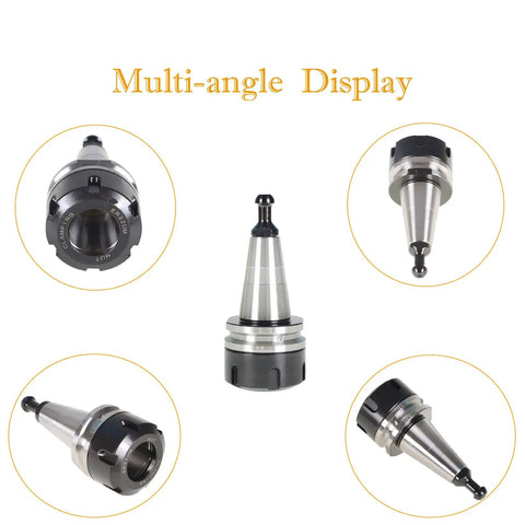 ISO30 CNC Tool Holder With ER32-45L Balance Collet Chuck G2.5 30000RPM Stainless Steel Pull Stud in multi-angle display